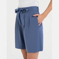 SPODENKI DAMSKIE Z WYSOKIM STANEM, WISKOZA, SZERSZE, ELEGANCKIE MORAJ NIEBIESKIE